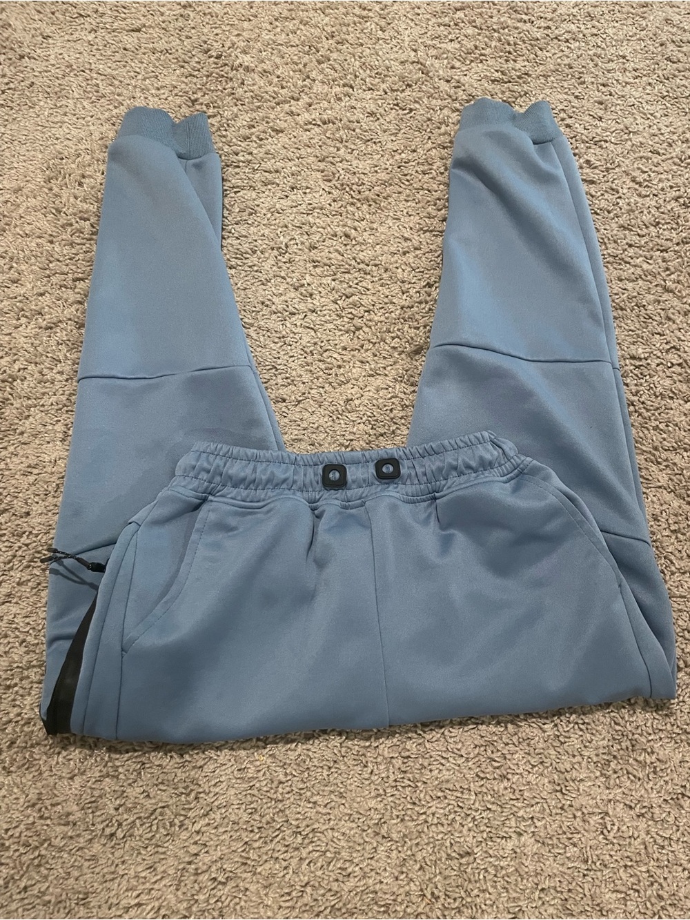 Kids Blue Jogger Pants - Elastic Waist Casual Bottoms